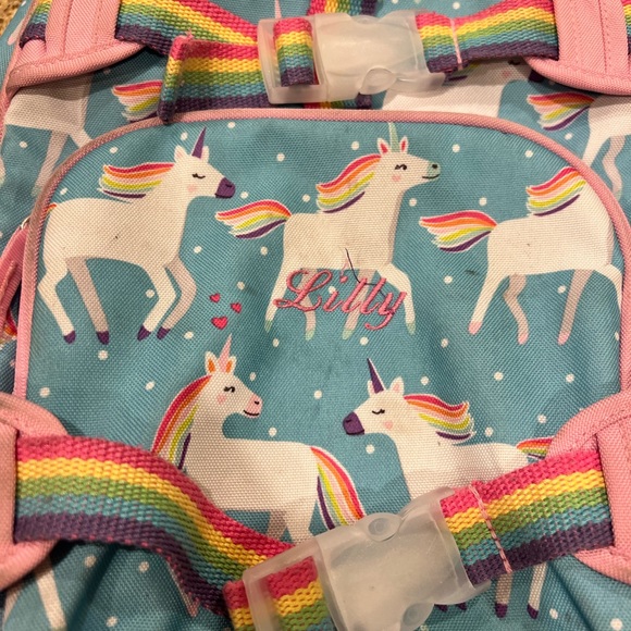 Pottery Barn Kids Unicorn Parade Small Mackenzie Backpack and Lunchbox "Lilly" - Picture 7 of 9